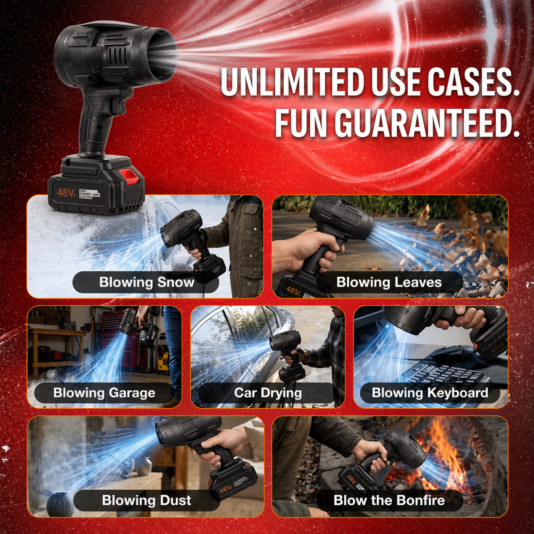 Cordless Turbo Jet Blower with 2 🔋Batteries